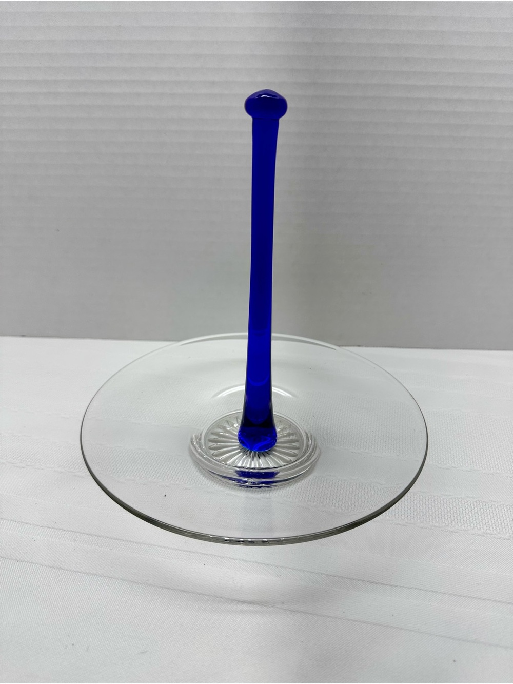 Vintage 1940s Duncan & Miller Glass Pretzel and Donut Stand